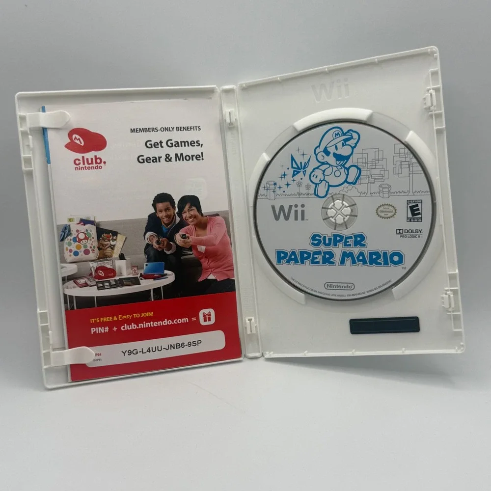 Nintendo Super Paper Mario Wii Game N/A White Excellent Nintendo Selects CIB